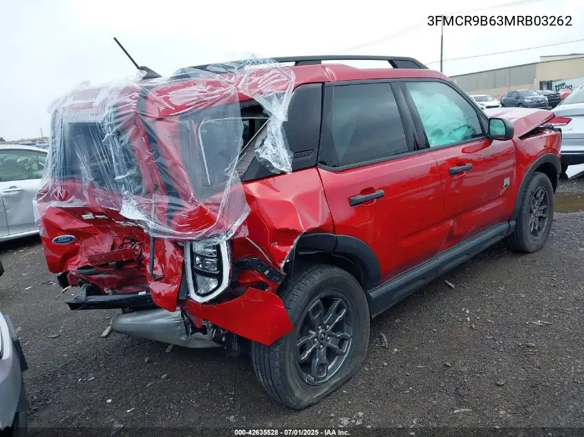 2021 Ford Bronco Sport Big Bend VIN: 3FMCR9B63MRB03262 Lot: 42635528