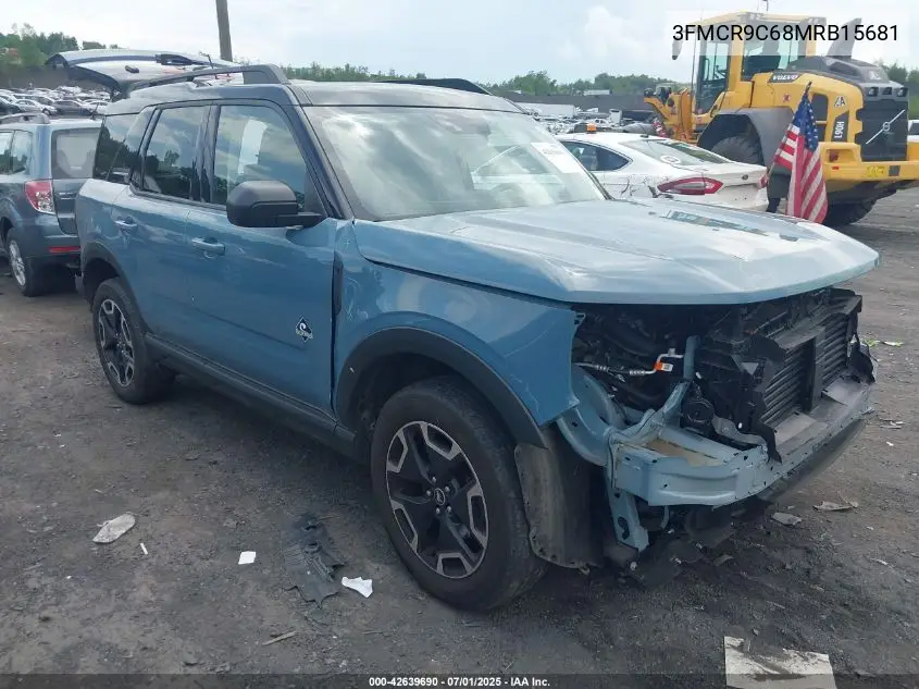 2021 Ford Bronco Sport Outer Banks VIN: 3FMCR9C68MRB15681 Lot: 42639690