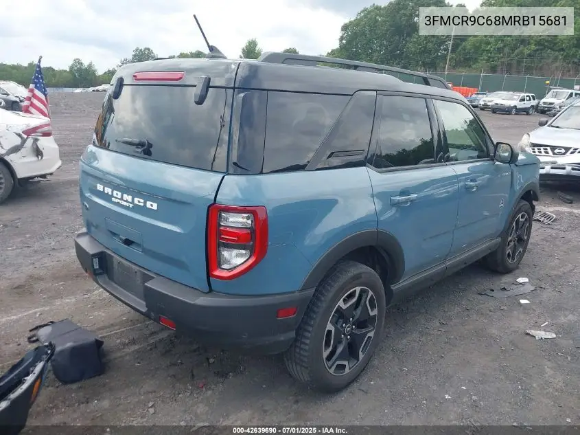 2021 Ford Bronco Sport Outer Banks VIN: 3FMCR9C68MRB15681 Lot: 42639690