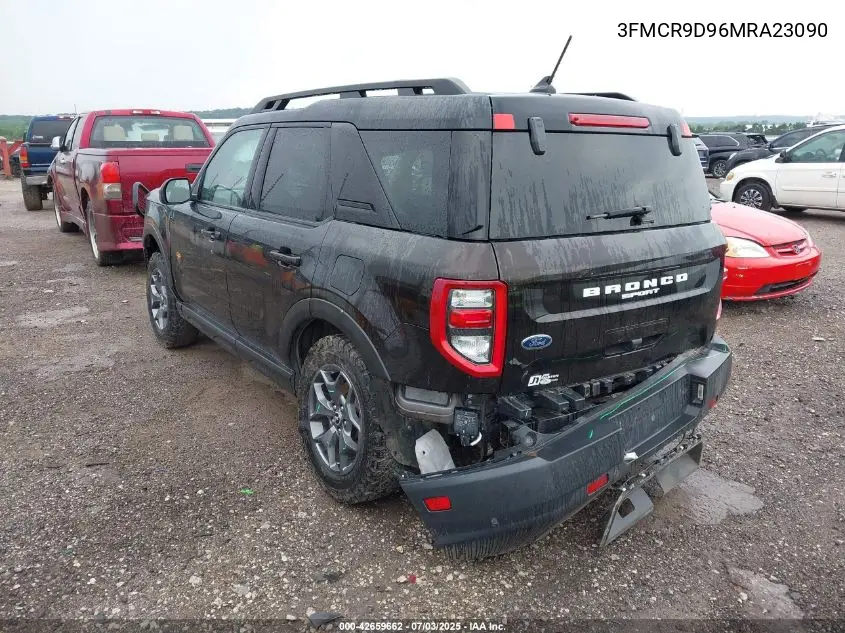 2021 Ford Bronco Sport Badlands VIN: 3FMCR9D96MRA23090 Lot: 42659662