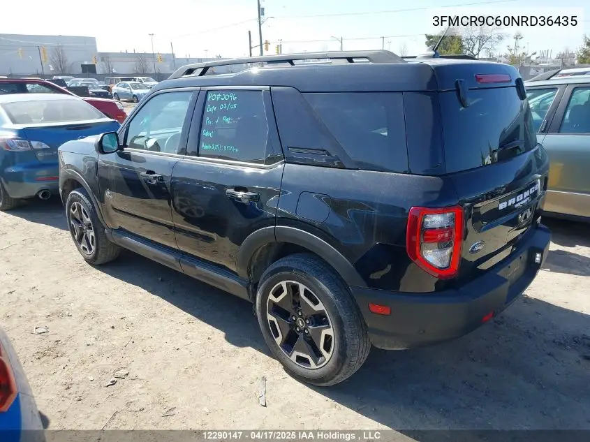 2022 Ford Bronco Sport Outer Banks VIN: 3FMCR9C60NRD36435 Lot: 12290147