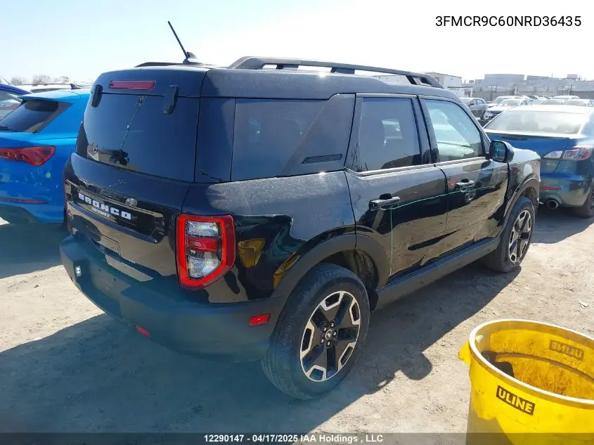2022 Ford Bronco Sport Outer Banks VIN: 3FMCR9C60NRD36435 Lot: 12290147