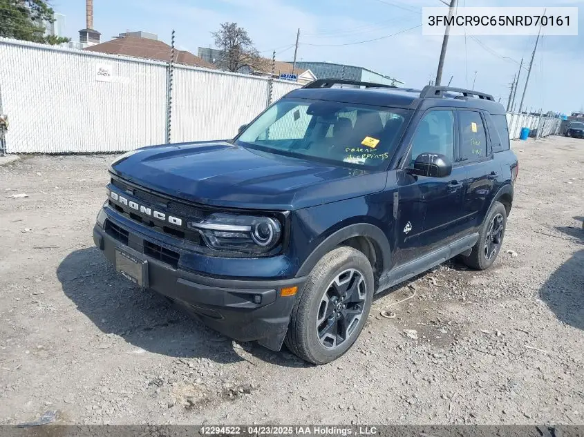 2022 Ford Bronco Sport Outer Banks VIN: 3FMCR9C65NRD70161 Lot: 12294522