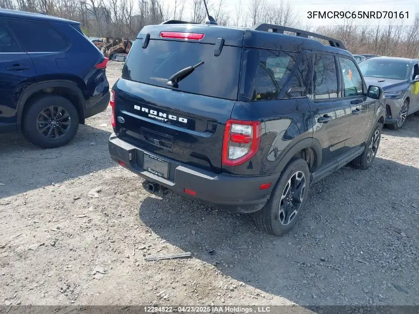 2022 Ford Bronco Sport Outer Banks VIN: 3FMCR9C65NRD70161 Lot: 12294522
