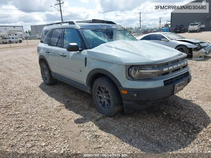 2022 Ford Bronco Sport Big Bend VIN: 3FMCR9B63NRD30680 Lot: 30065760