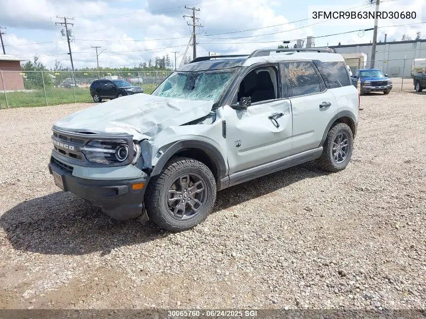 2022 Ford Bronco Sport Big Bend VIN: 3FMCR9B63NRD30680 Lot: 30065760