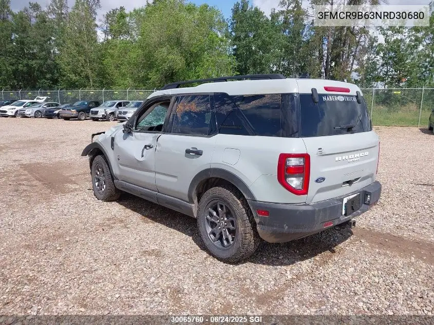 2022 Ford Bronco Sport Big Bend VIN: 3FMCR9B63NRD30680 Lot: 30065760