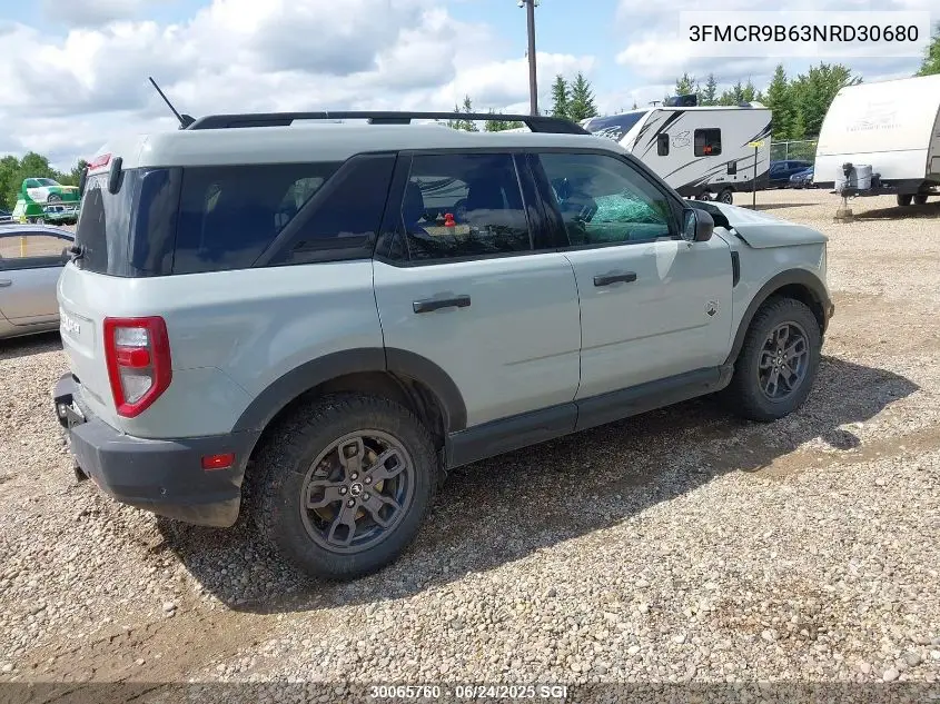 2022 Ford Bronco Sport Big Bend VIN: 3FMCR9B63NRD30680 Lot: 30065760