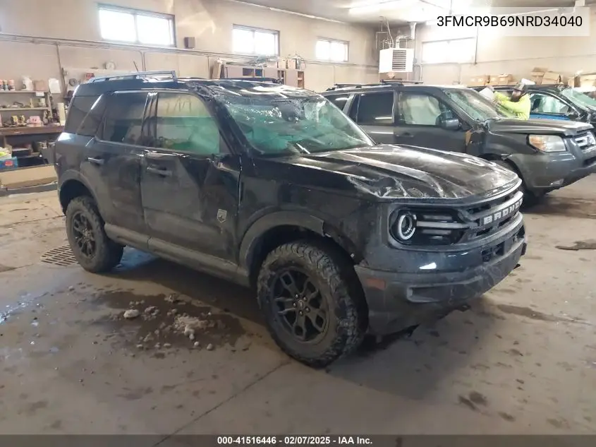 2022 Ford Bronco Sport Big Bend VIN: 3FMCR9B69NRD34040 Lot: 41516446