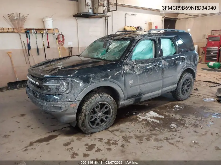 2022 Ford Bronco Sport Big Bend VIN: 3FMCR9B69NRD34040 Lot: 41516446