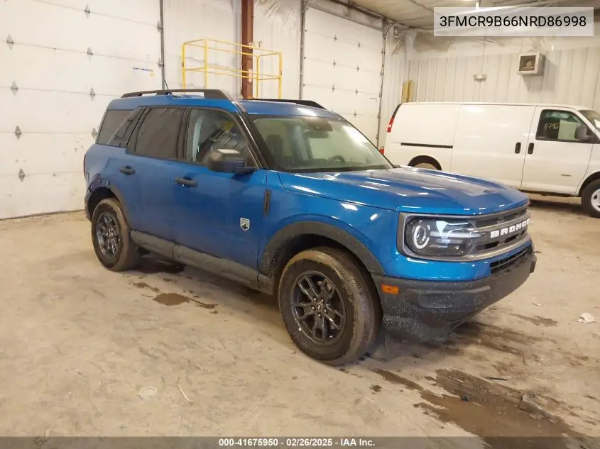 2022 Ford Bronco Sport Big Bend VIN: 3FMCR9B66NRD86998 Lot: 41675950
