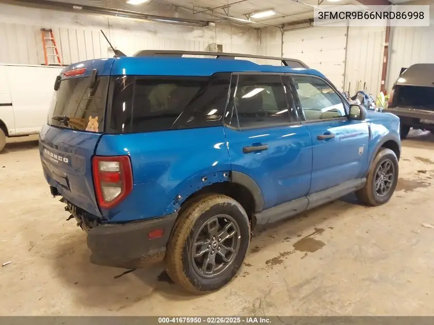 2022 Ford Bronco Sport Big Bend VIN: 3FMCR9B66NRD86998 Lot: 41675950