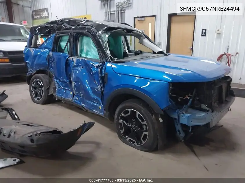 2022 Ford Bronco Sport Outer Banks VIN: 3FMCR9C67NRE24494 Lot: 41777783