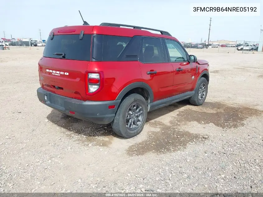 2022 Ford Bronco Sport Big Bend VIN: 3FMCR9B64NRE05192 Lot: 41921623