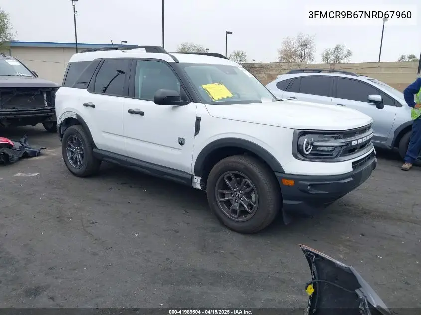 2022 Ford Bronco Sport Big Bend VIN: 3FMCR9B67NRD67960 Lot: 41989504