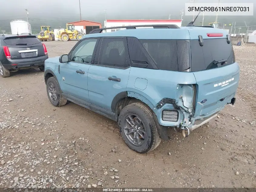 2022 Ford Bronco Sport Big Bend VIN: 3FMCR9B61NRE07031 Lot: 42140014