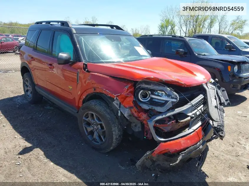 2022 Ford Bronco Sport Badlands VIN: 3FMCR9D98NRD54559 Lot: 42153966