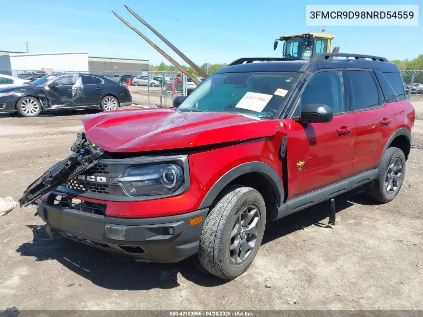 2022 Ford Bronco Sport Badlands VIN: 3FMCR9D98NRD54559 Lot: 42153966