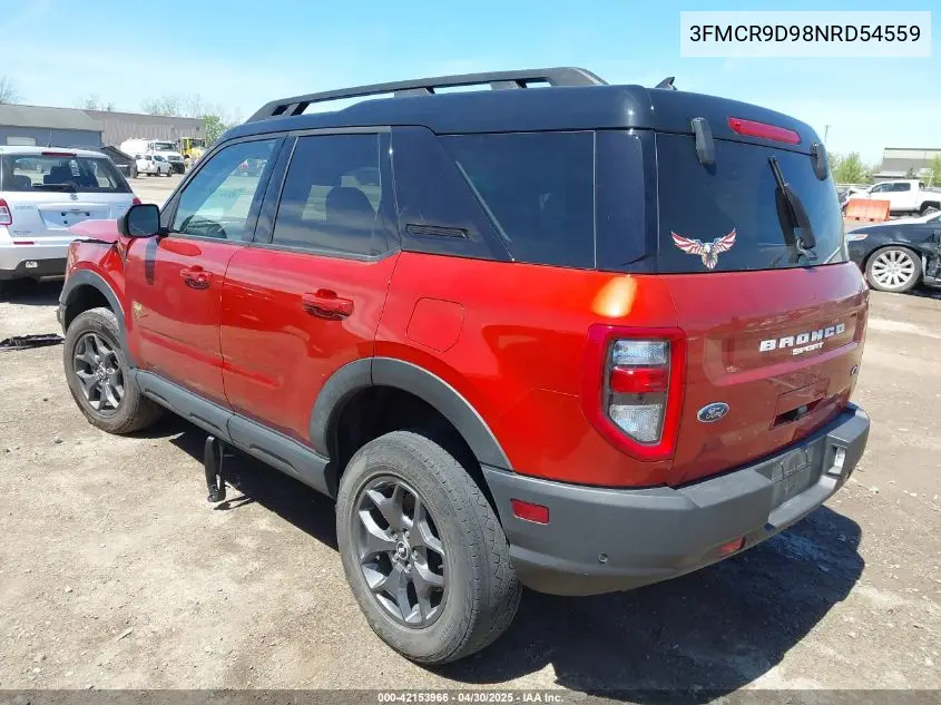 2022 Ford Bronco Sport Badlands VIN: 3FMCR9D98NRD54559 Lot: 42153966