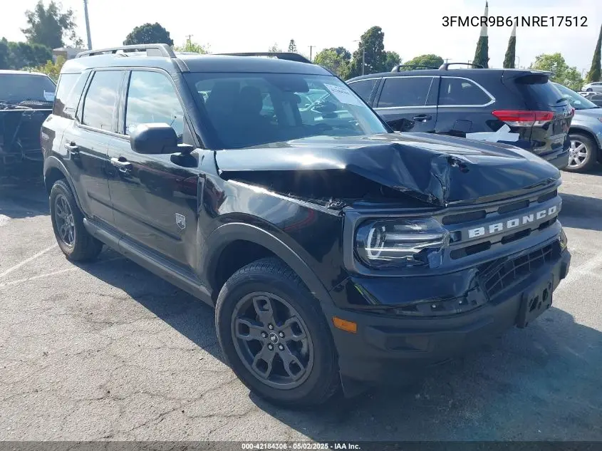 2022 Ford Bronco Sport Big Bend VIN: 3FMCR9B61NRE17512 Lot: 42184306