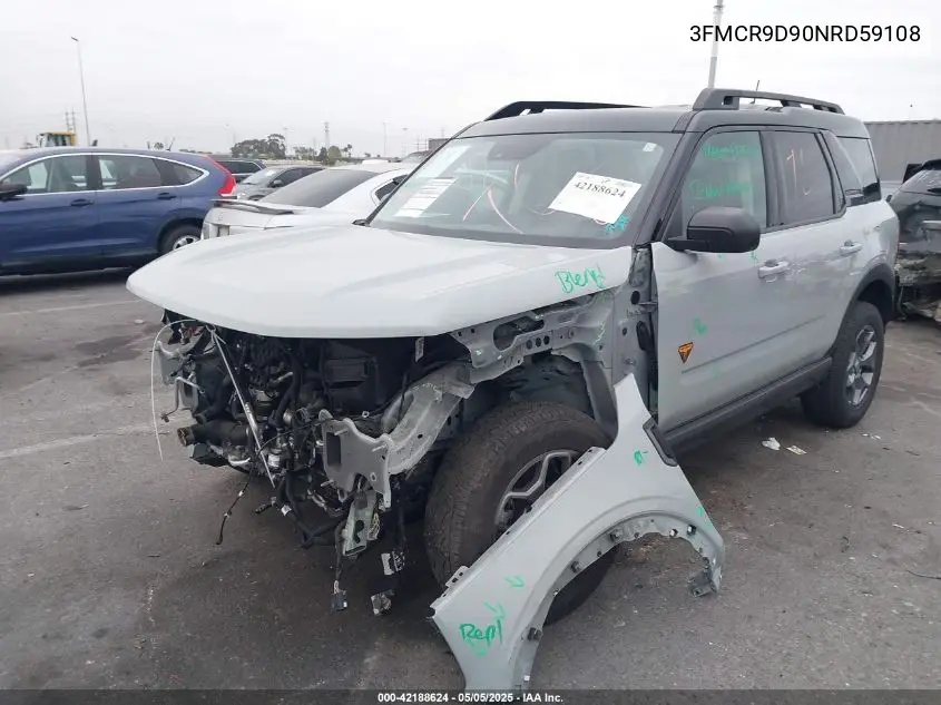 2022 Ford Bronco Sport Badlands VIN: 3FMCR9D90NRD59108 Lot: 42188624