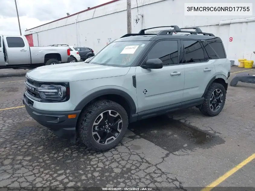 2022 Ford Bronco Sport Outer Banks VIN: 3FMCR9C60NRD17755 Lot: 42246201