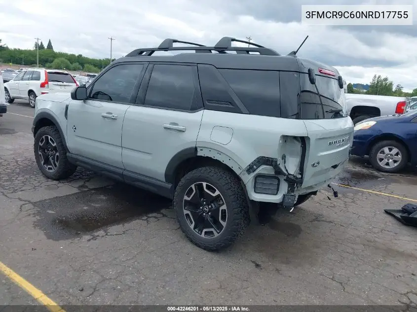 2022 Ford Bronco Sport Outer Banks VIN: 3FMCR9C60NRD17755 Lot: 42246201