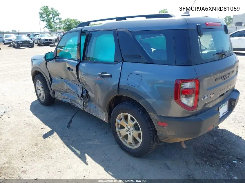 2022 Ford Bronco Sport VIN: 3FMCR9A6XNRD81059 Lot: 42248012