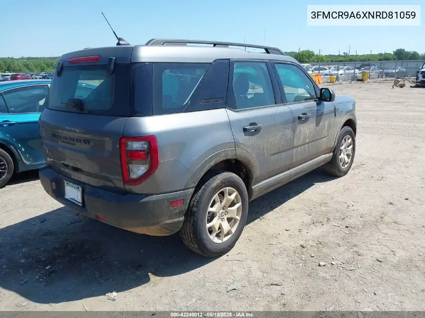 2022 Ford Bronco Sport VIN: 3FMCR9A6XNRD81059 Lot: 42248012