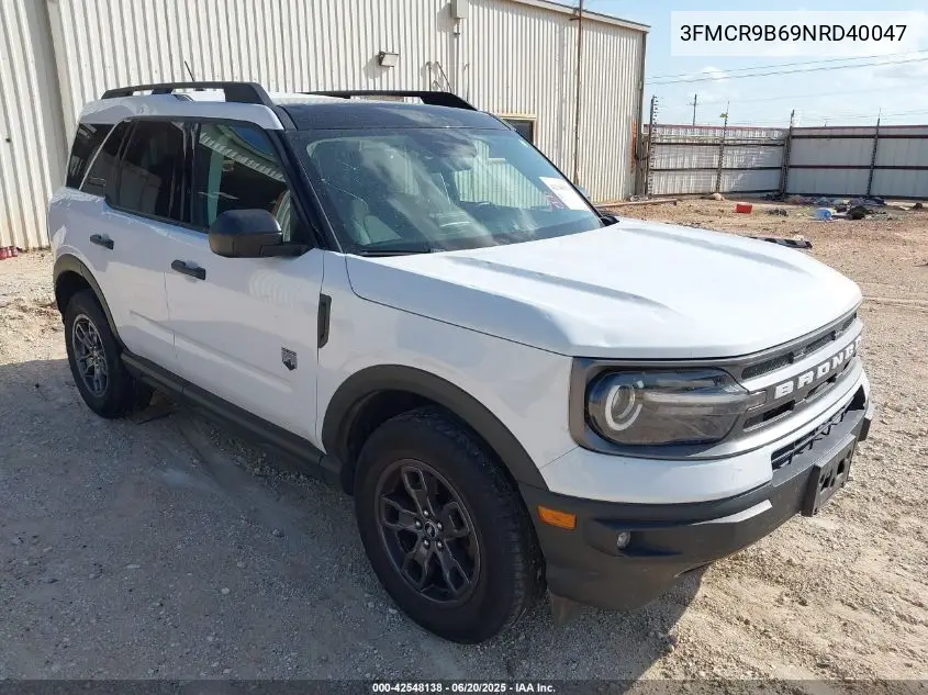2022 Ford Bronco Sport Big Bend VIN: 3FMCR9B69NRD40047 Lot: 42548138