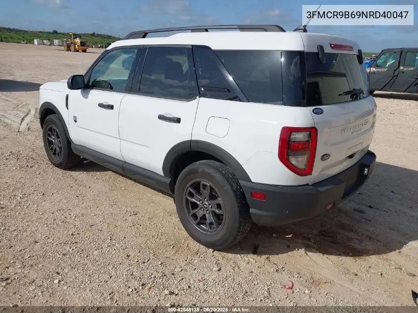 2022 Ford Bronco Sport Big Bend VIN: 3FMCR9B69NRD40047 Lot: 42548138
