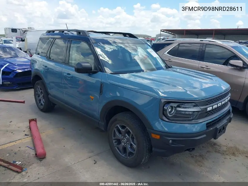 2022 Ford Bronco Sport Badlands VIN: 3FMCR9D98NRD28611 Lot: 42591442