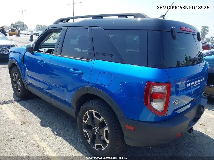 2022 Ford Bronco Sport Outer Banks VIN: 3FMCR9C63NRD13926 Lot: 42606341