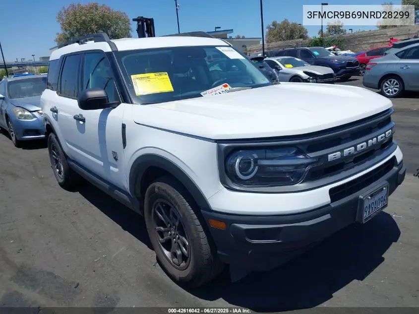 2022 Ford Bronco Sport Big Bend VIN: 3FMCR9B69NRD28299 Lot: 42616042
