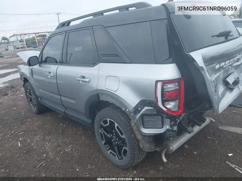 2022 Ford Bronco Sport Outer Banks VIN: 3FMCR9C61NRD96059 Lot: 42624299