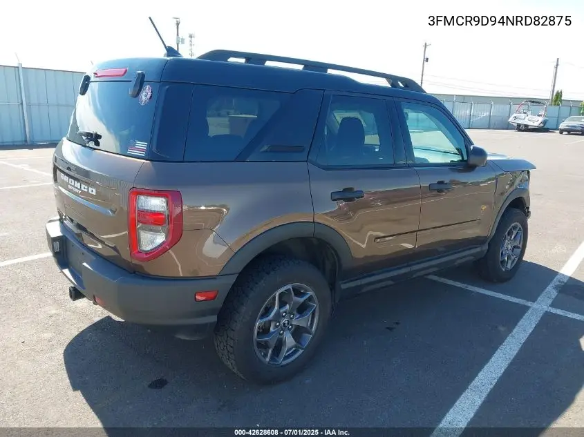 2022 Ford Bronco Sport Badlands VIN: 3FMCR9D94NRD82875 Lot: 42628608
