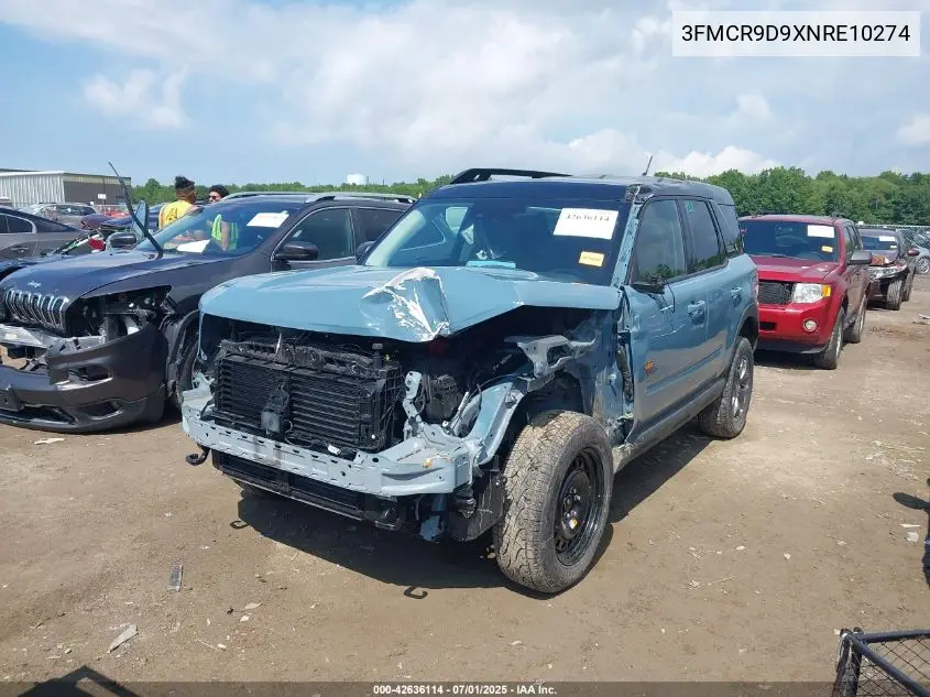 2022 Ford Bronco Sport Badlands VIN: 3FMCR9D9XNRE10274 Lot: 42636114