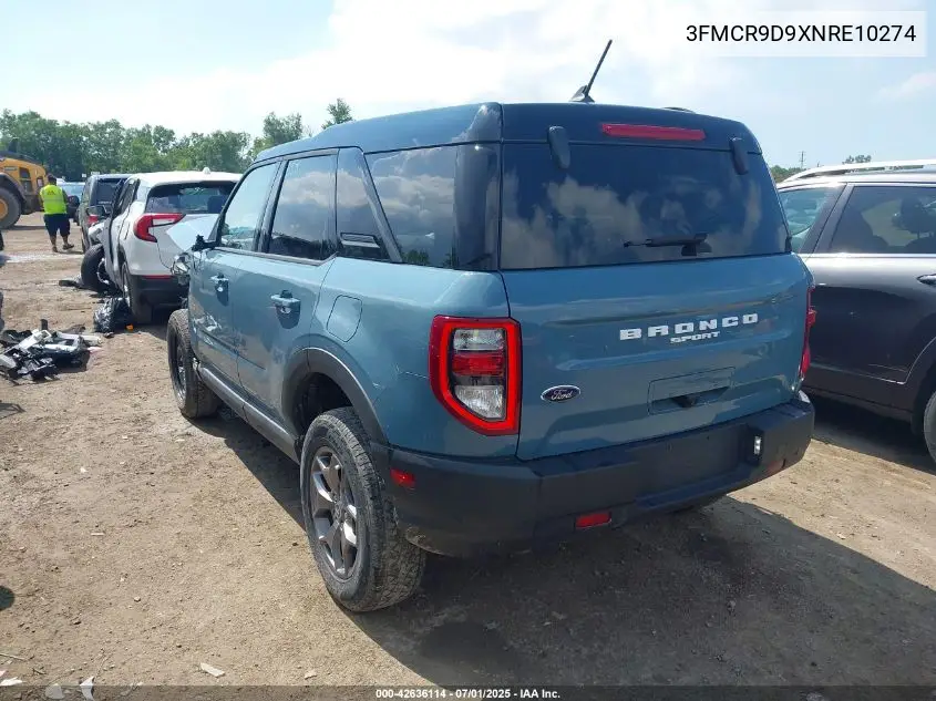 2022 Ford Bronco Sport Badlands VIN: 3FMCR9D9XNRE10274 Lot: 42636114
