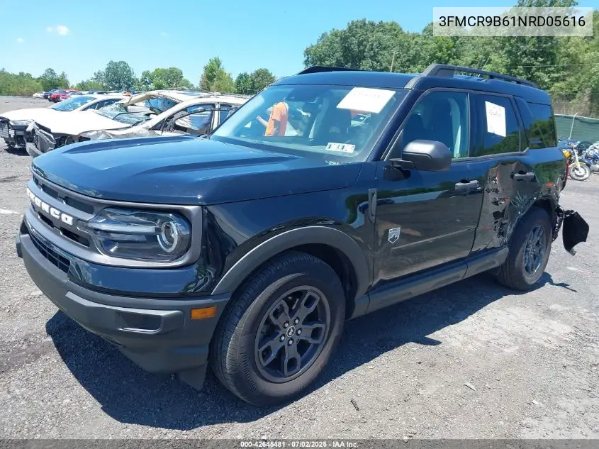 2022 Ford Bronco Sport Big Bend VIN: 3FMCR9B61NRD05616 Lot: 42645481