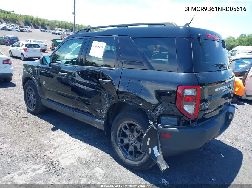 2022 Ford Bronco Sport Big Bend VIN: 3FMCR9B61NRD05616 Lot: 42645481