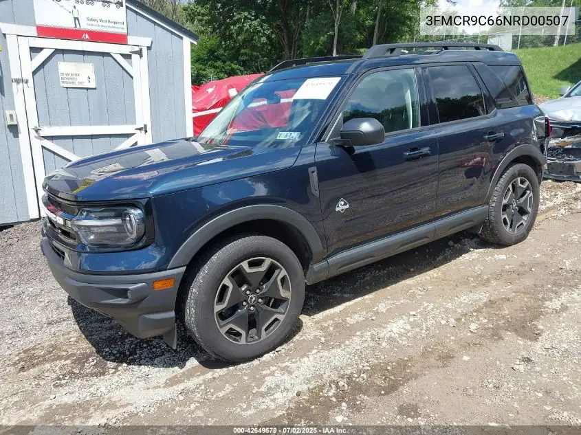 2022 Ford Bronco Sport Outer Banks VIN: 3FMCR9C66NRD00507 Lot: 42649579