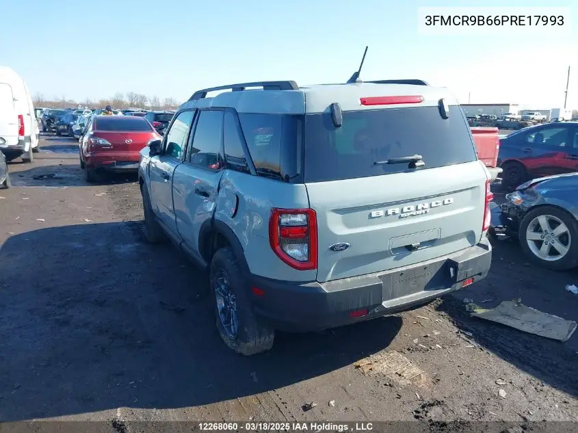 2023 Ford Bronco Sport Big Bend VIN: 3FMCR9B66PRE17993 Lot: 12268060