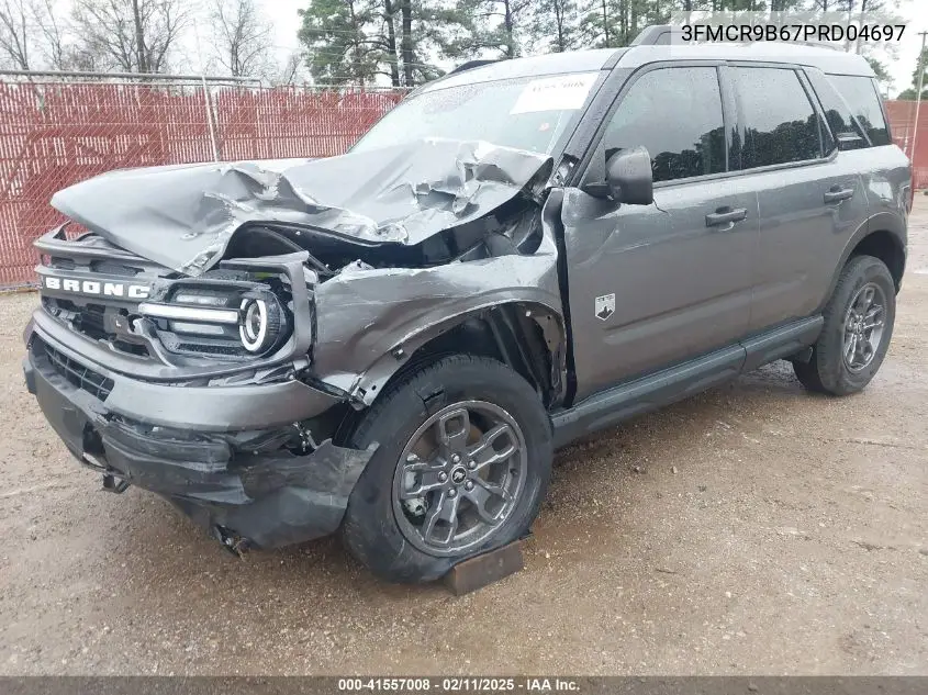 2023 Ford Bronco Sport Big Bend VIN: 3FMCR9B67PRD04697 Lot: 41557008