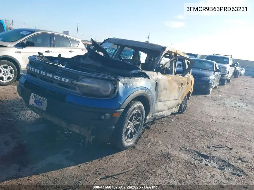 2023 Ford Bronco Sport Big Bend VIN: 3FMCR9B63PRD63231 Lot: 41668787
