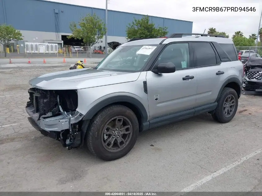 2023 Ford Bronco Sport Big Bend VIN: 3FMCR9B67PRD94546 Lot: 42064851