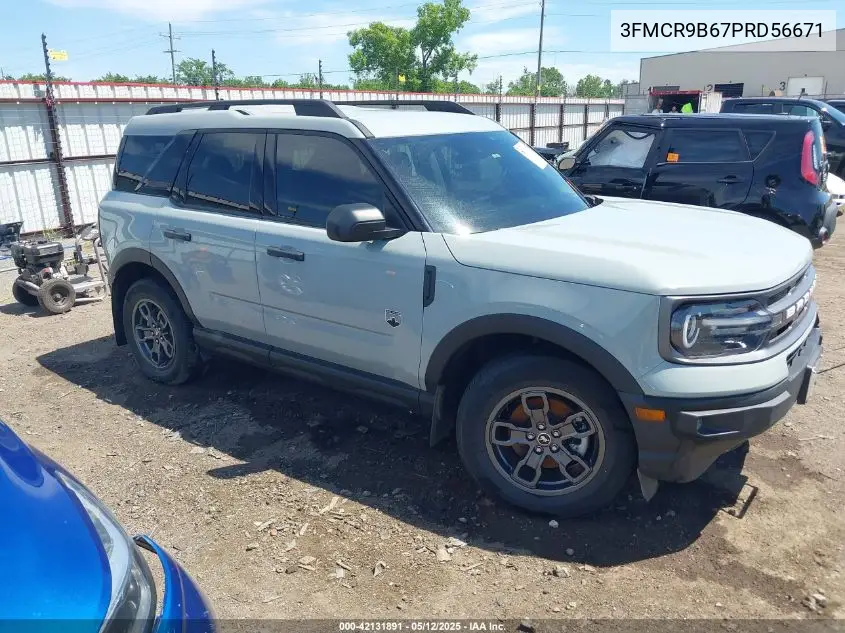 2023 Ford Bronco Sport Big Bend VIN: 3FMCR9B67PRD56671 Lot: 42131891