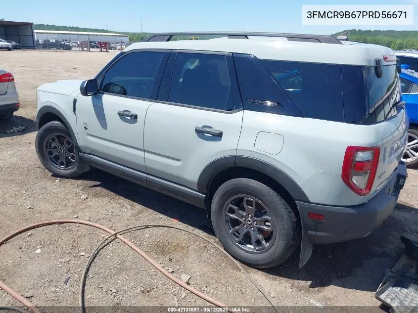2023 Ford Bronco Sport Big Bend VIN: 3FMCR9B67PRD56671 Lot: 42131891