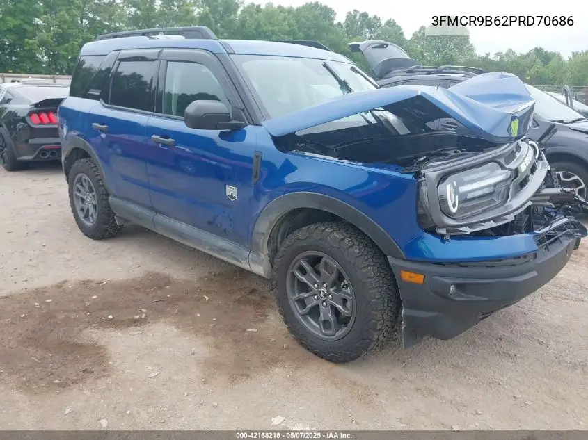 2023 Ford Bronco Sport Big Bend VIN: 3FMCR9B62PRD70686 Lot: 42168218