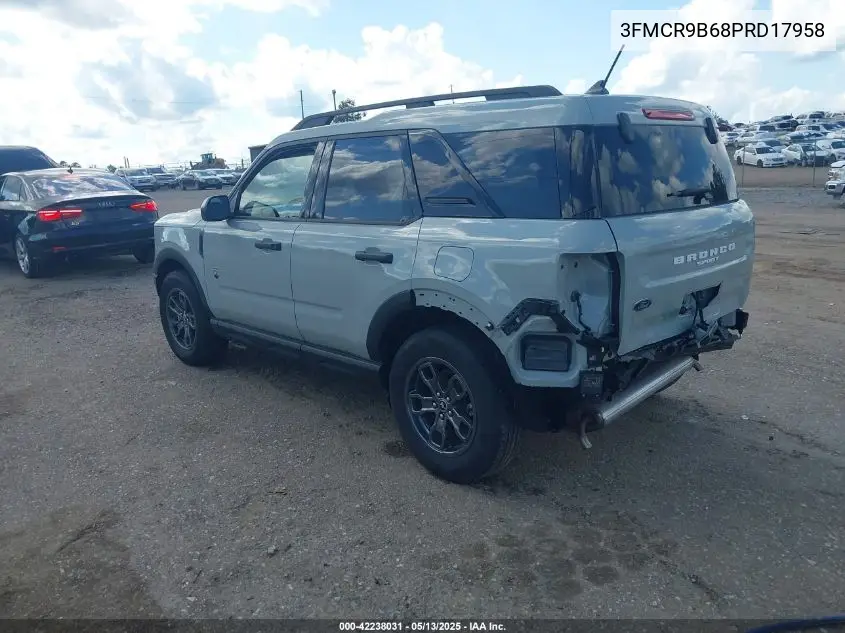 2023 Ford Bronco Sport Big Bend VIN: 3FMCR9B68PRD17958 Lot: 42238031
