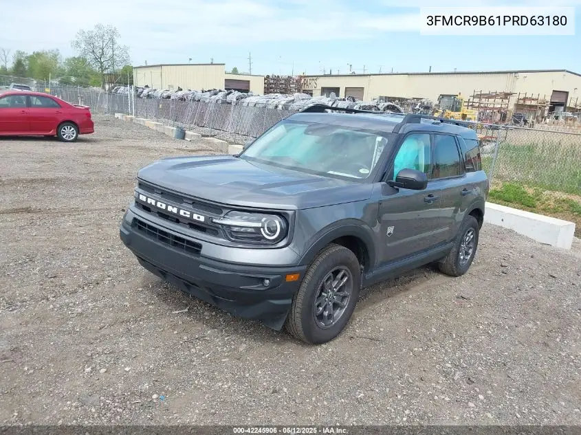 2023 Ford Bronco Sport Big Bend VIN: 3FMCR9B61PRD63180 Lot: 42245906